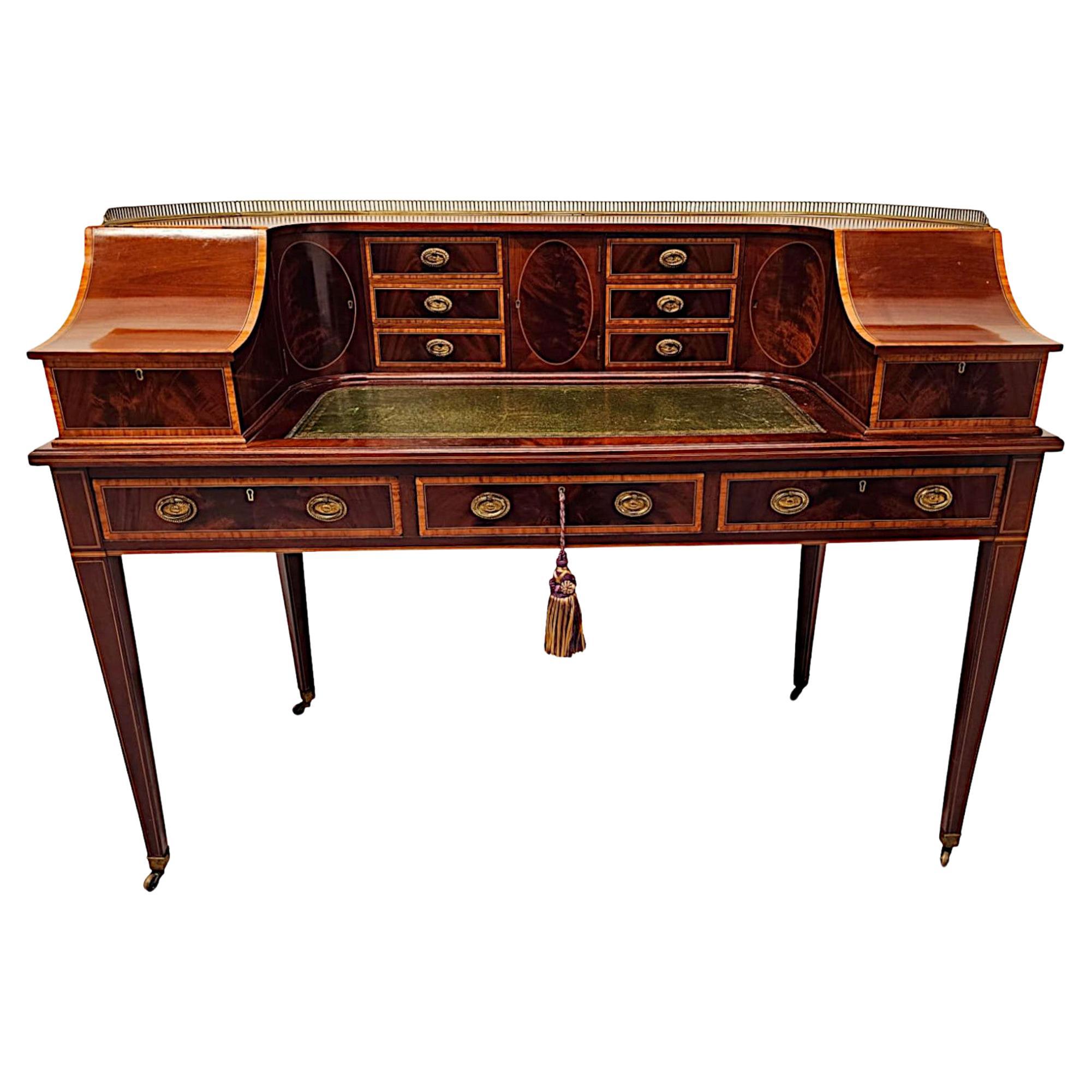 A Very Fine Edwardian Carlton House Style Desk For Sale