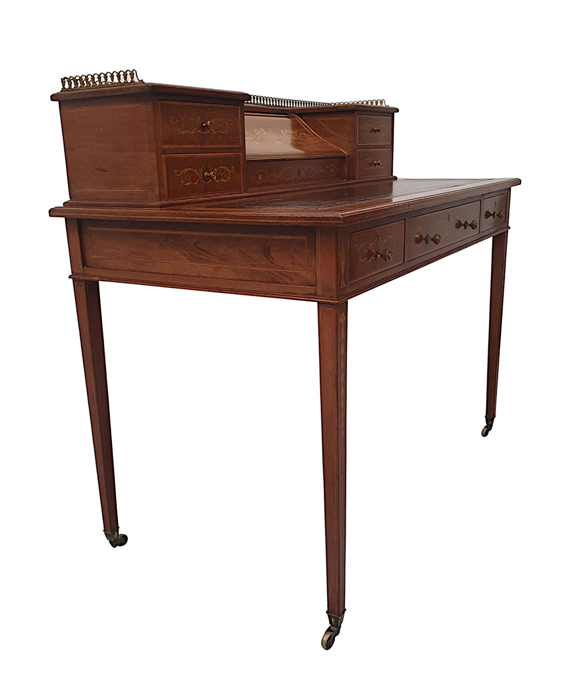 Anglais Trs beau bureau douardien attribu  Edward et Roberts en vente