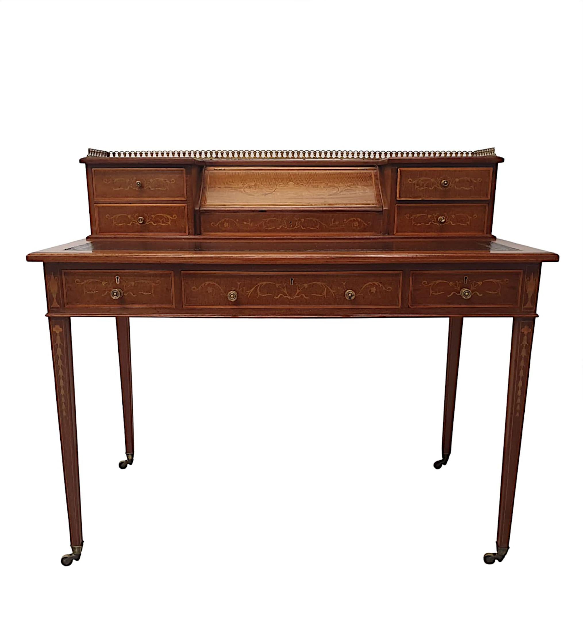 Very Fine Edwardian Desk Attributed to Edward and Roberts For Sale 2