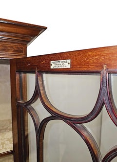 A Very Fine Edwardian Inlaid Display Case Labelled 'Piggott Bros, Liverpool'