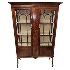 A Very Fine Edwardian Inlaid Display Case Labelled 'Piggott Bros, Liverpool'