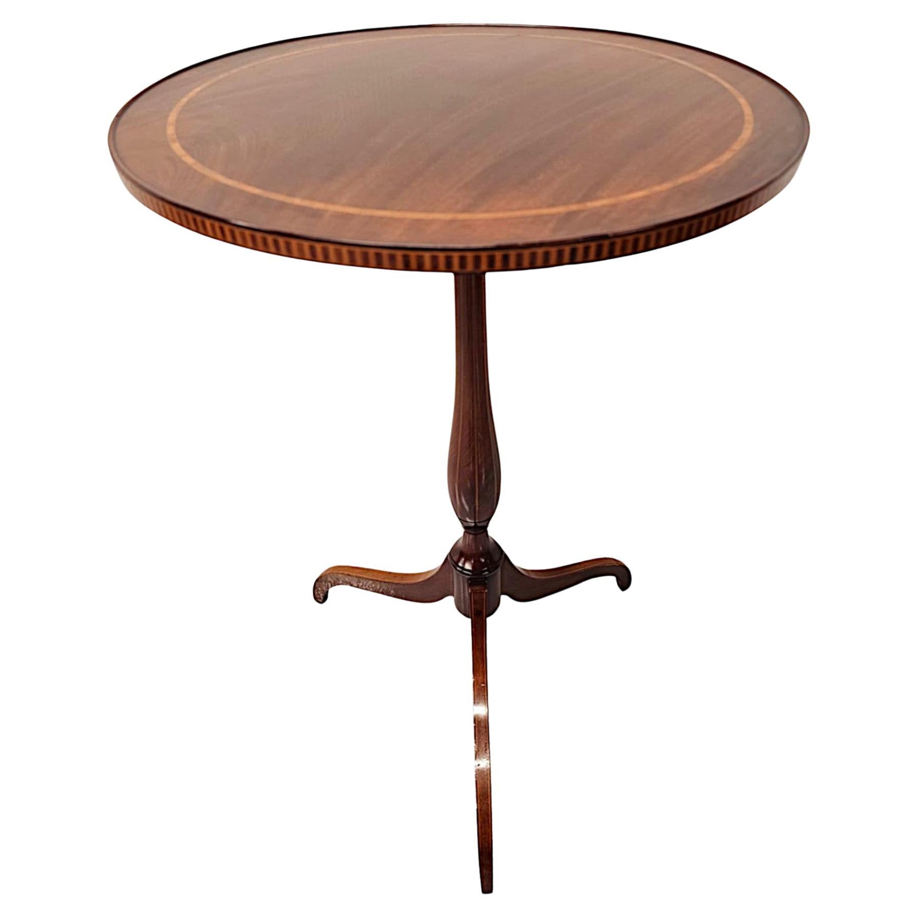 A Very Fine Edwardian Inlaid Mahogany Wine Table  For Sale