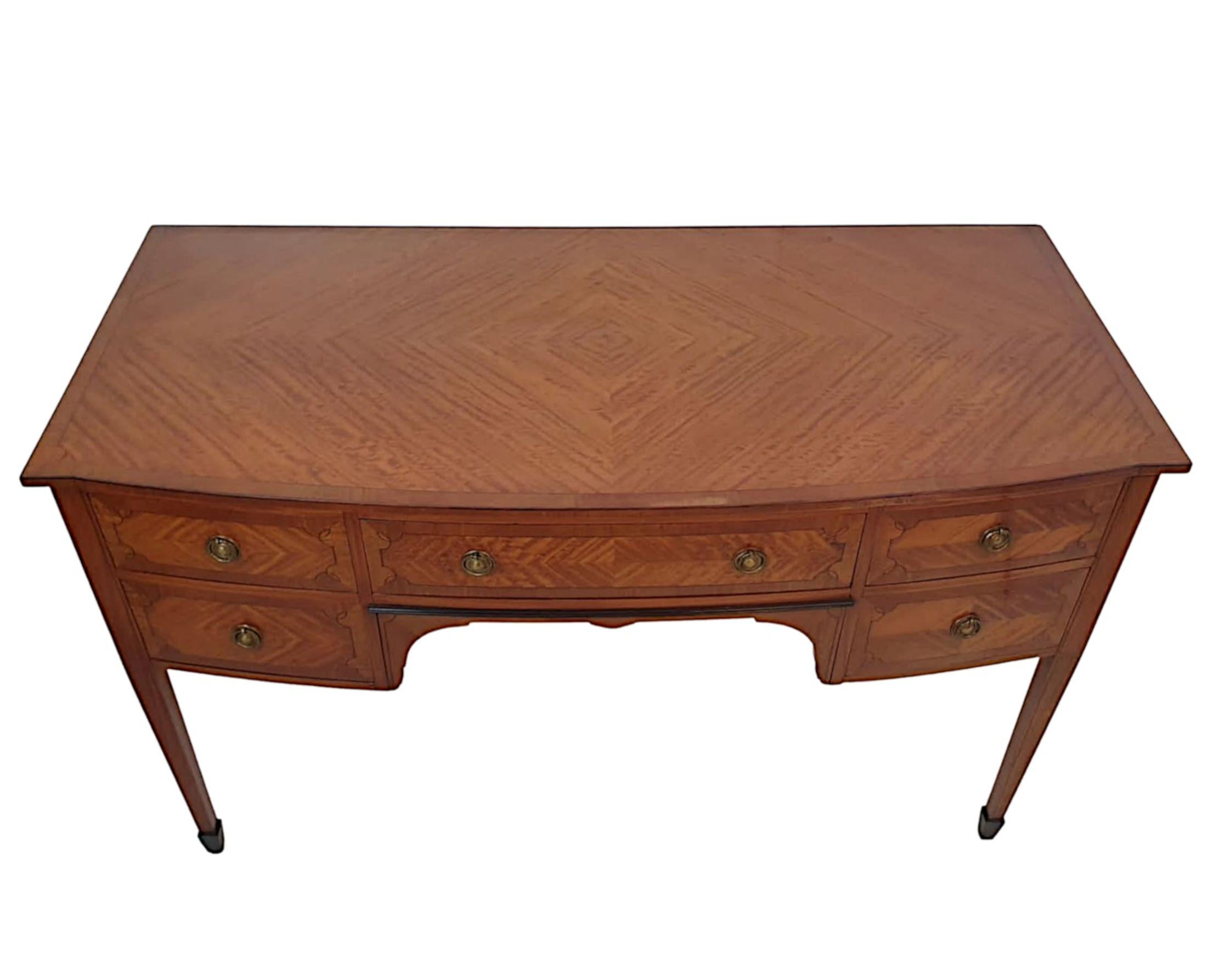English Very Fine Edwardian Satinwood Writing Desk or Dressing Table For Sale