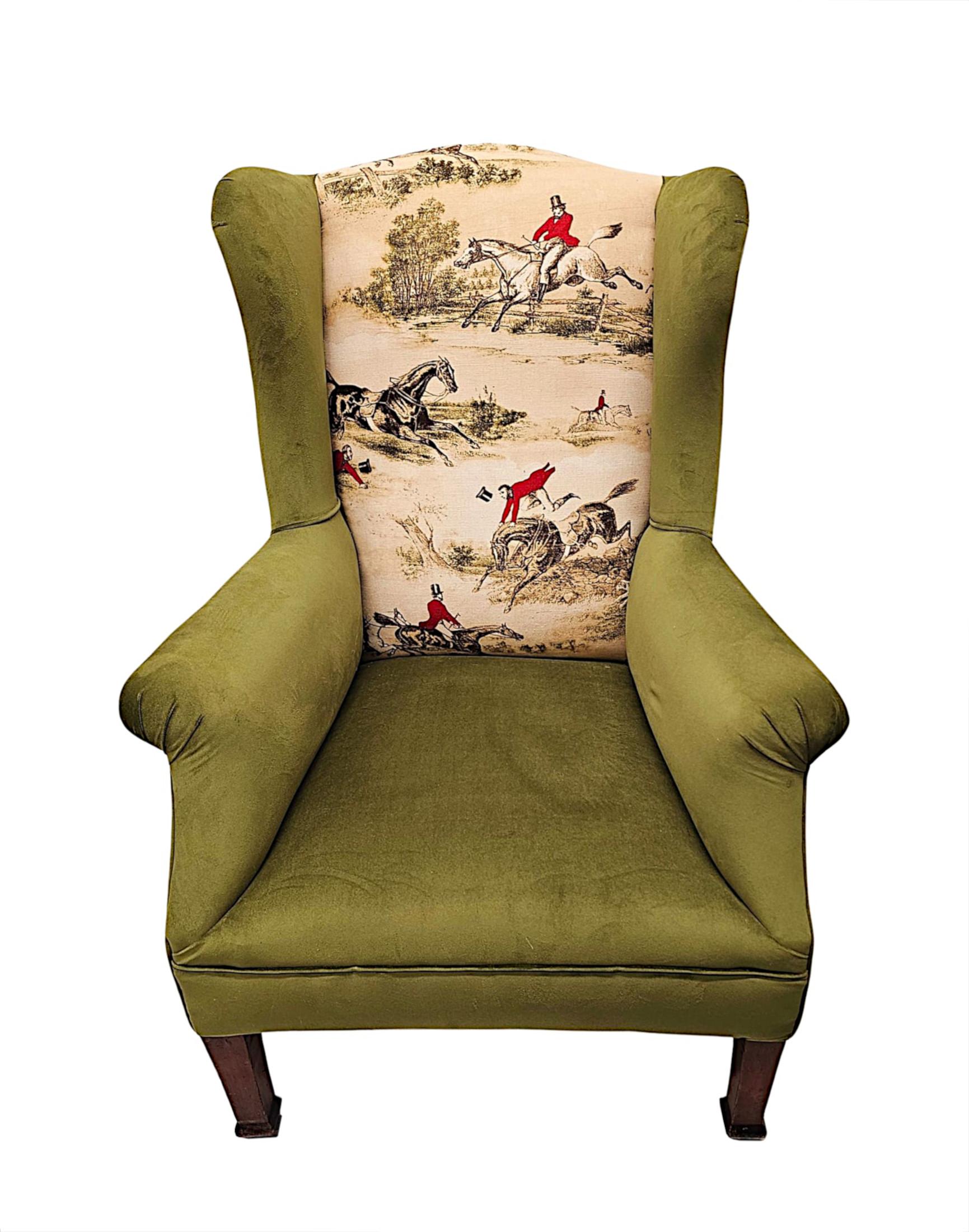 Sillón eduardiano muy fino con respaldo de ala Eduardiano en venta
