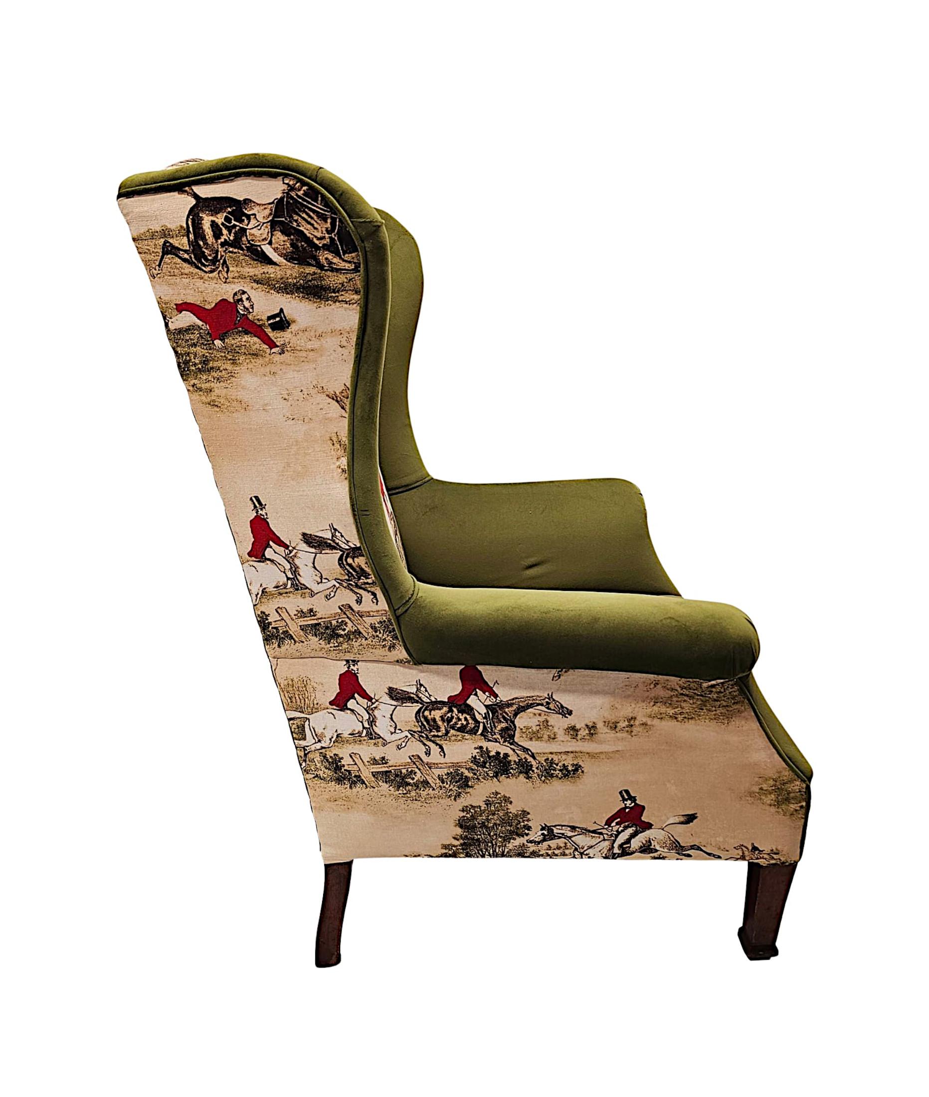 Sillón eduardiano muy fino con respaldo de ala Inglés en venta