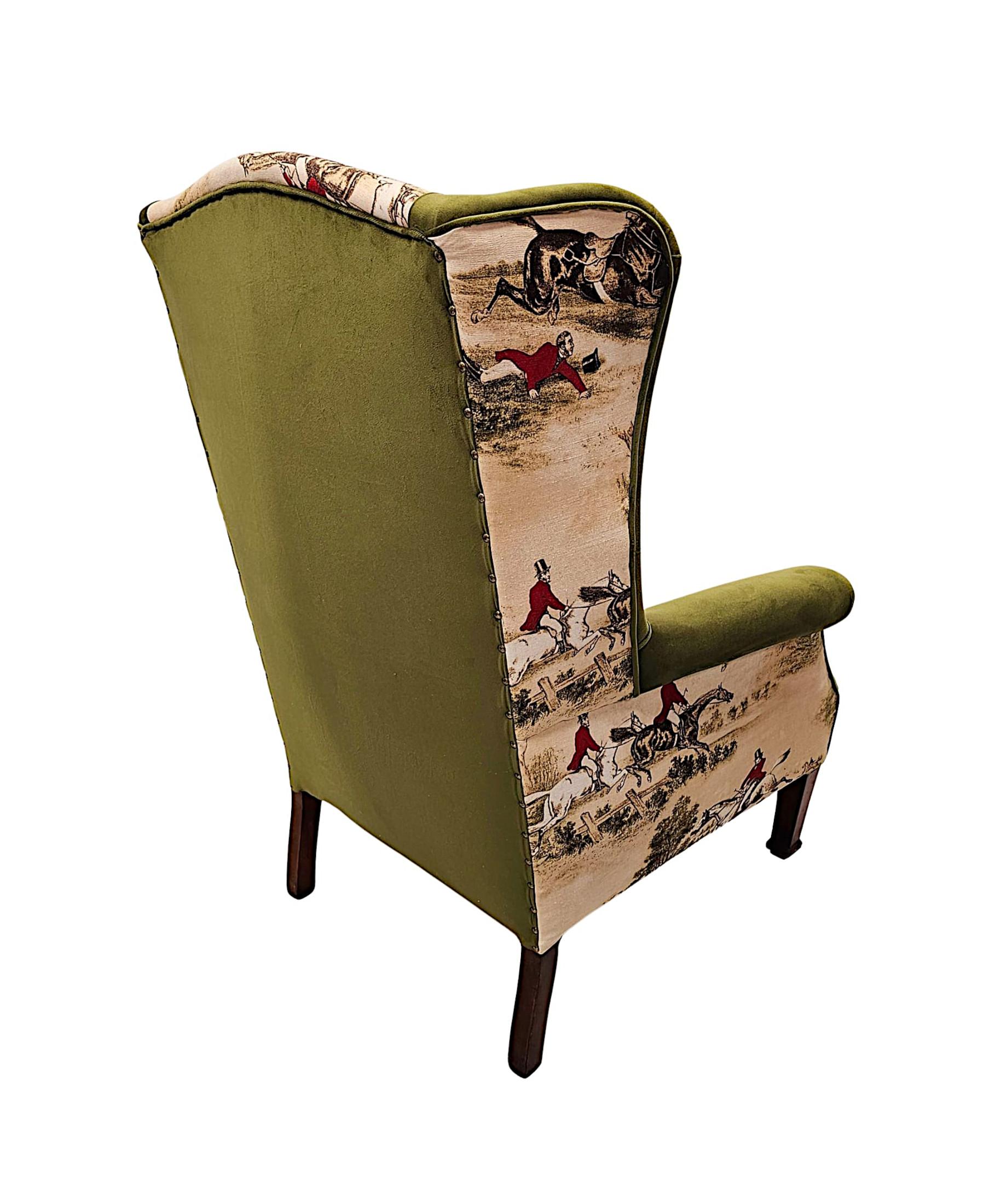 Sillón eduardiano muy fino con respaldo de ala en Bueno estado para la venta en Dublin, IE