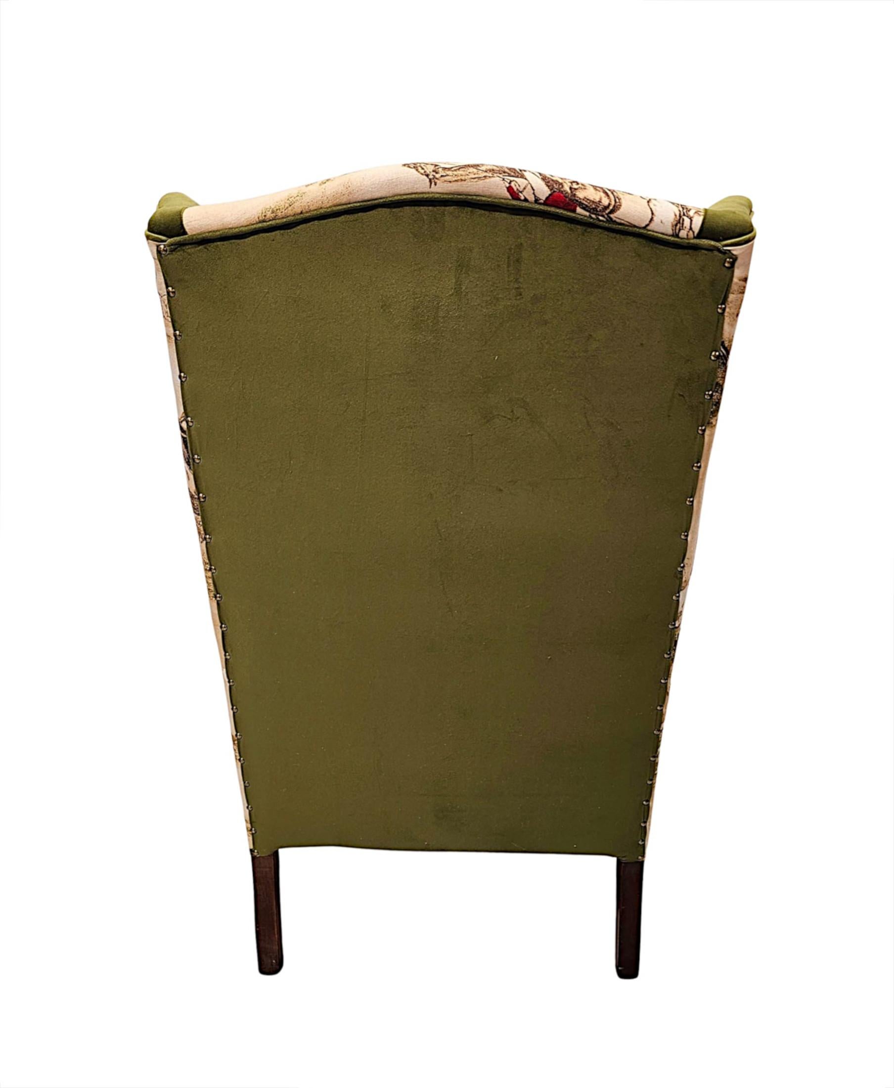Sillón eduardiano muy fino con respaldo de ala siglo XX en venta
