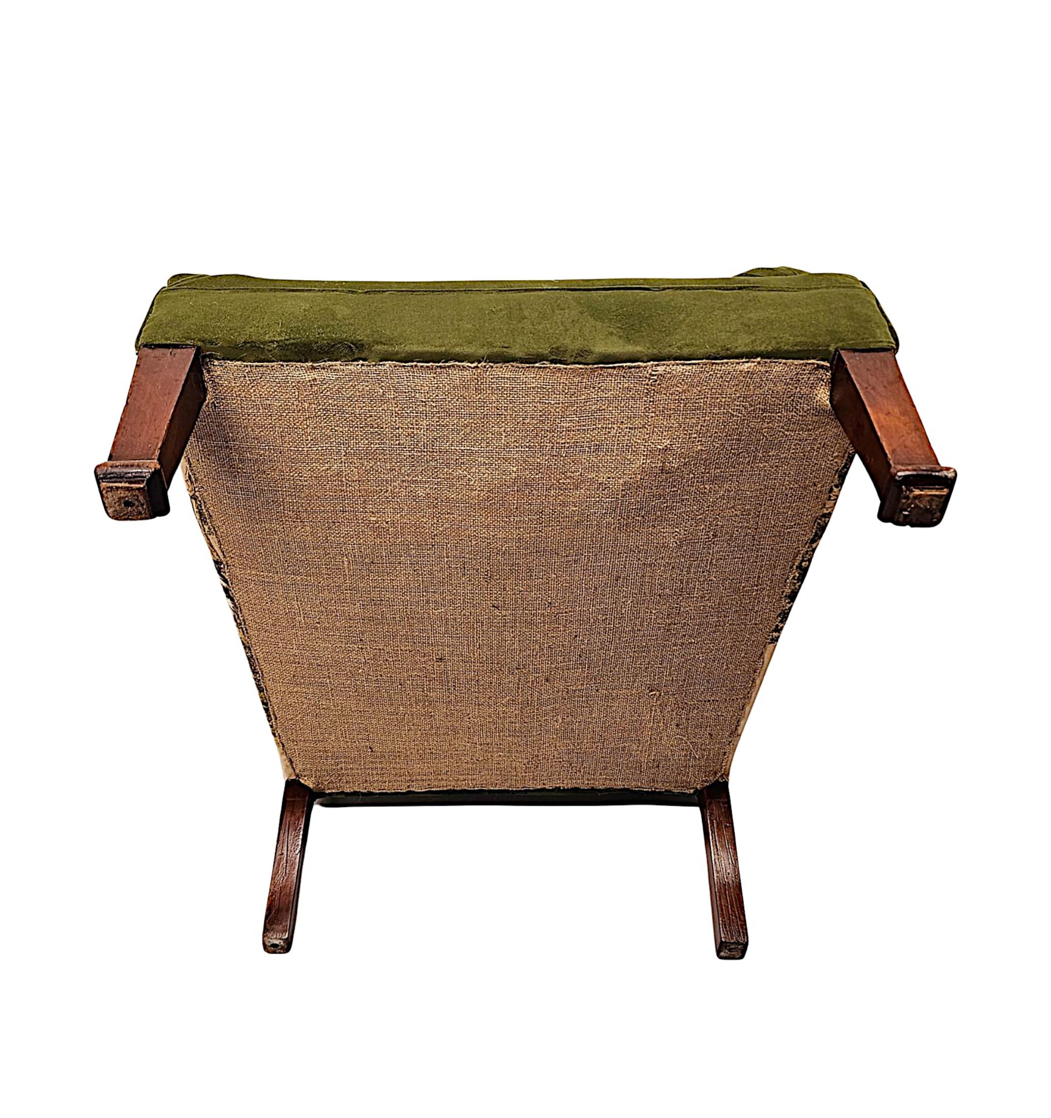 Sillón eduardiano muy fino con respaldo de ala en venta 1