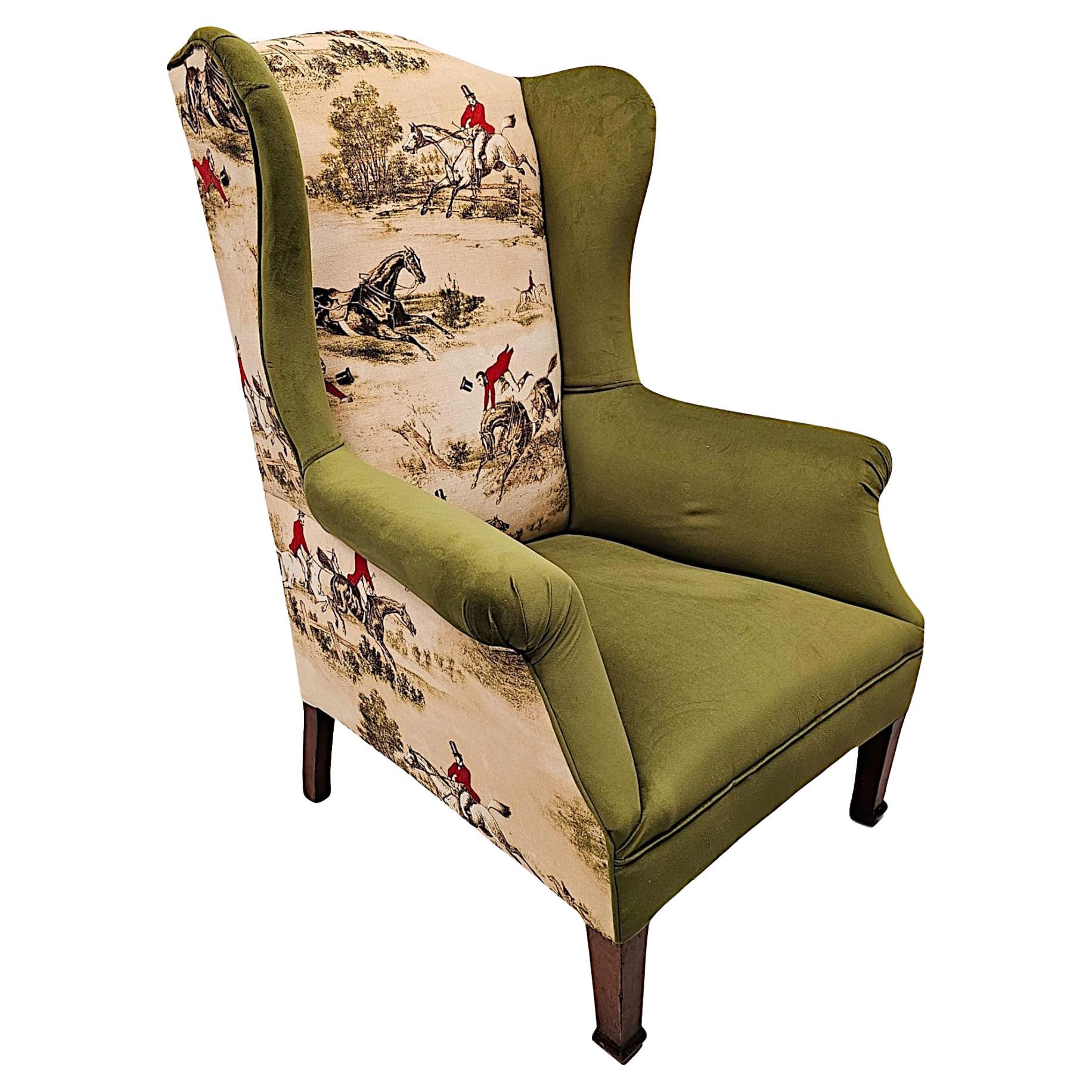 Sillón eduardiano muy fino con respaldo de ala en venta