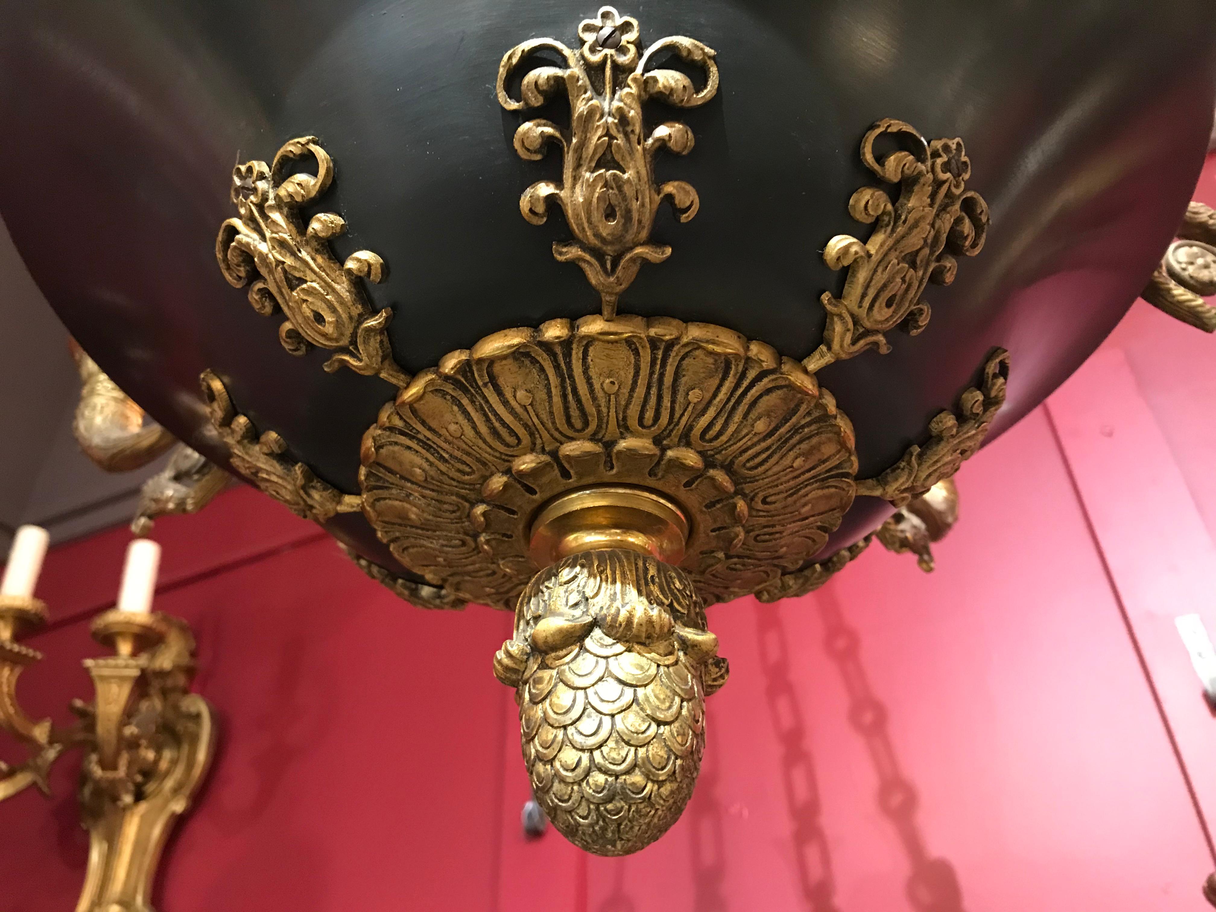 French Very Fine Empire Style Chandelier