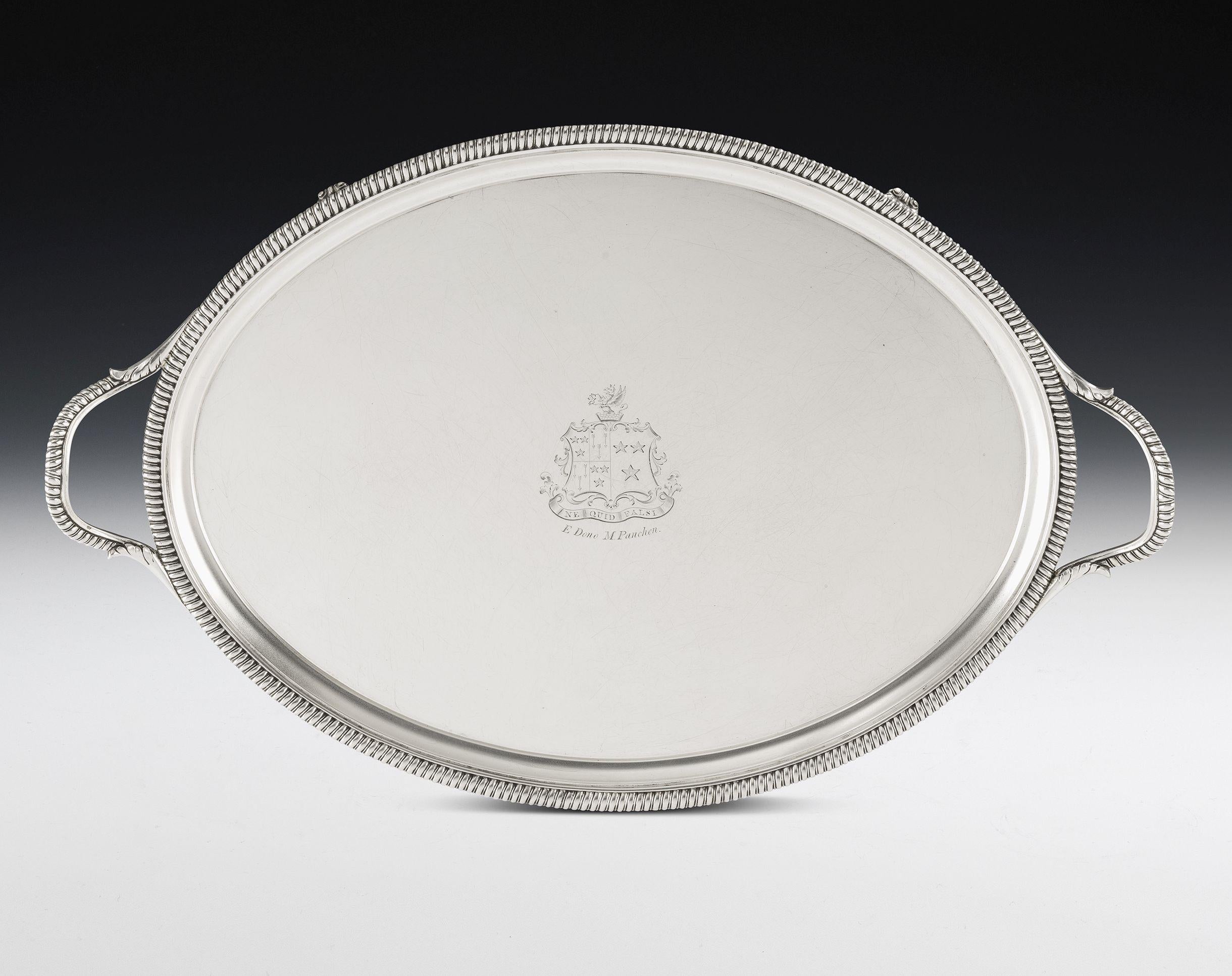 English Very Fine George III Drinks/Tea Tray Made in London in 1801 by Crouch & Hannam