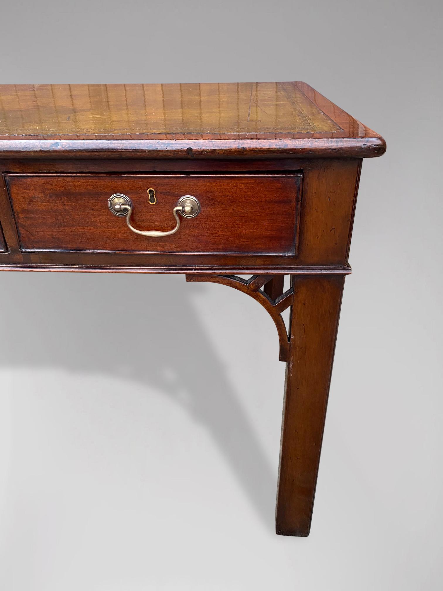 Very Fine George III Period Mahogany Partners Library Writing Table 1