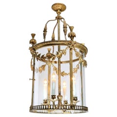 A Very Fine Gilt Bronoze Cylindrical Lantern