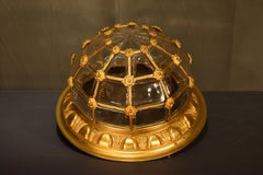 Very Fine Gilt Bronze and Blown Glass Plafonnier