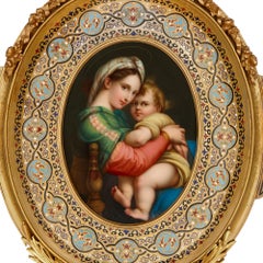 Very Fine Gilt Bronze, Cloisonné Enamel and Porcelain Holy Water Stoup