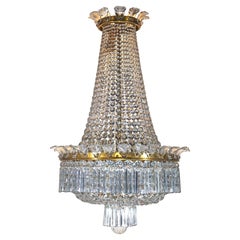 A Very Fine Gilt Bronze & Crystal Chandelier by Baccarat.