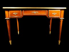 Very Fine Gilt Bronze Mounted Tulipwood and Amaranth Desk by L. Cueunieres