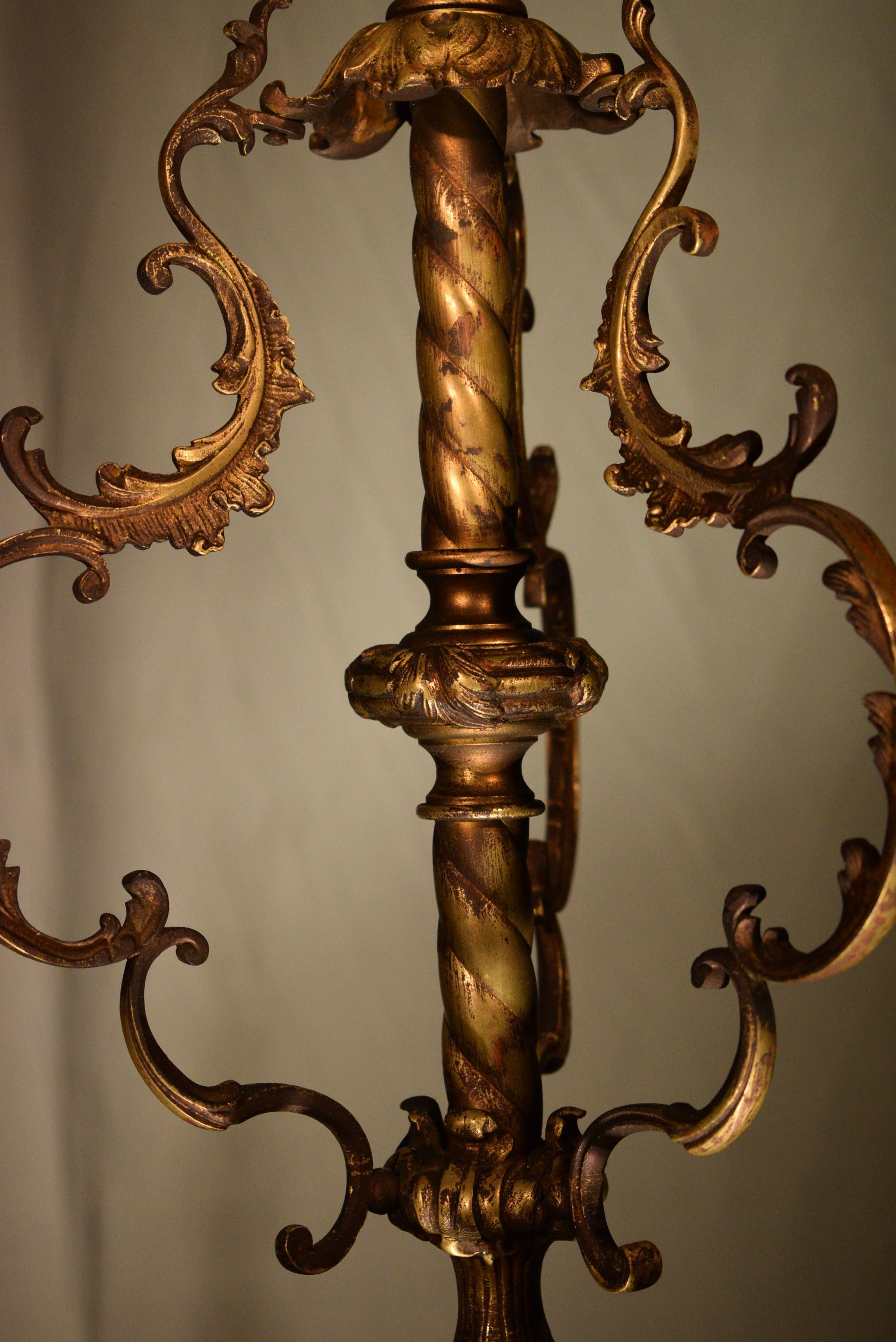 Very Fine Gilt Bronze Pendant in the Louis XV Style 5