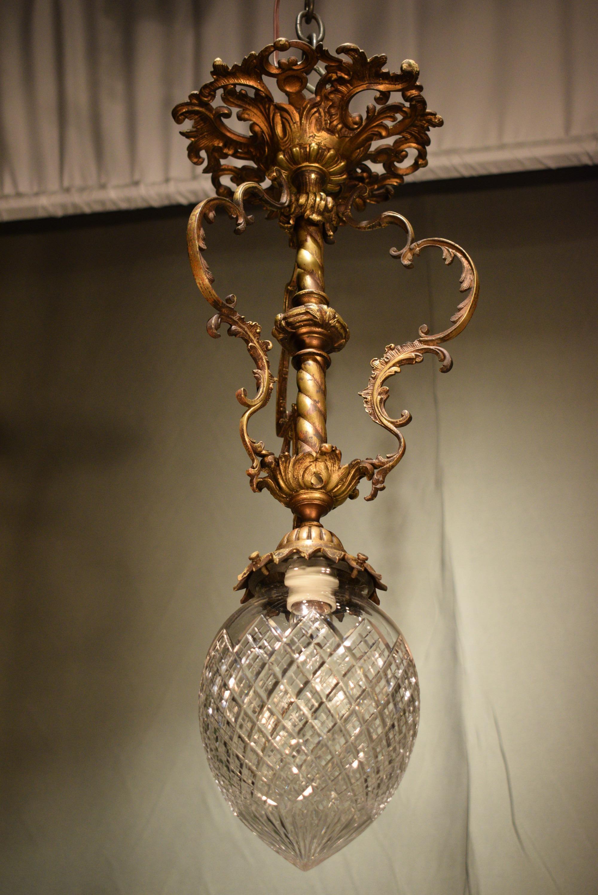 Very Fine Gilt Bronze Pendant in the Louis XV Style 7