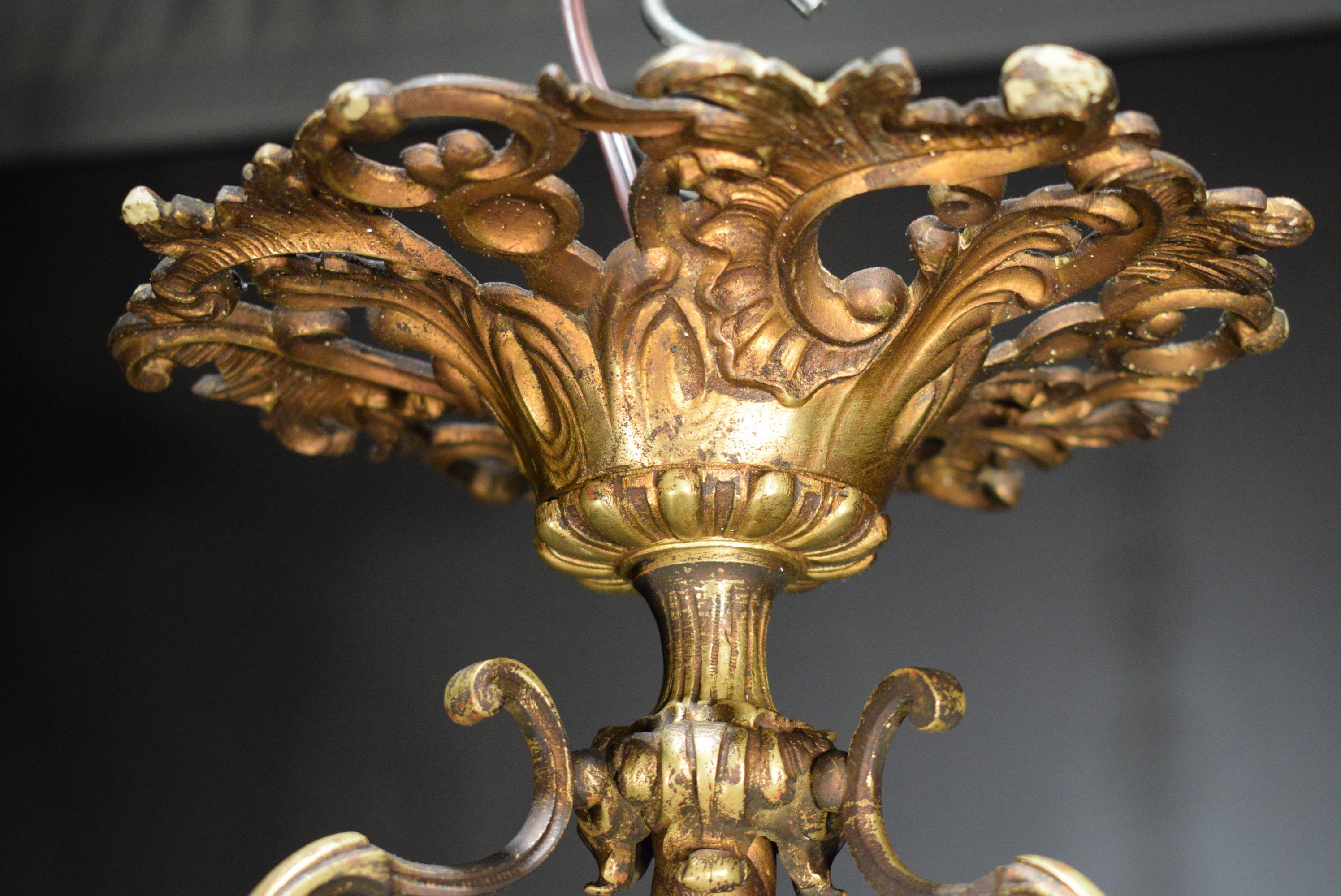 Very Fine Gilt Bronze Pendant in the Louis XV Style In Good Condition In Atlanta, GA