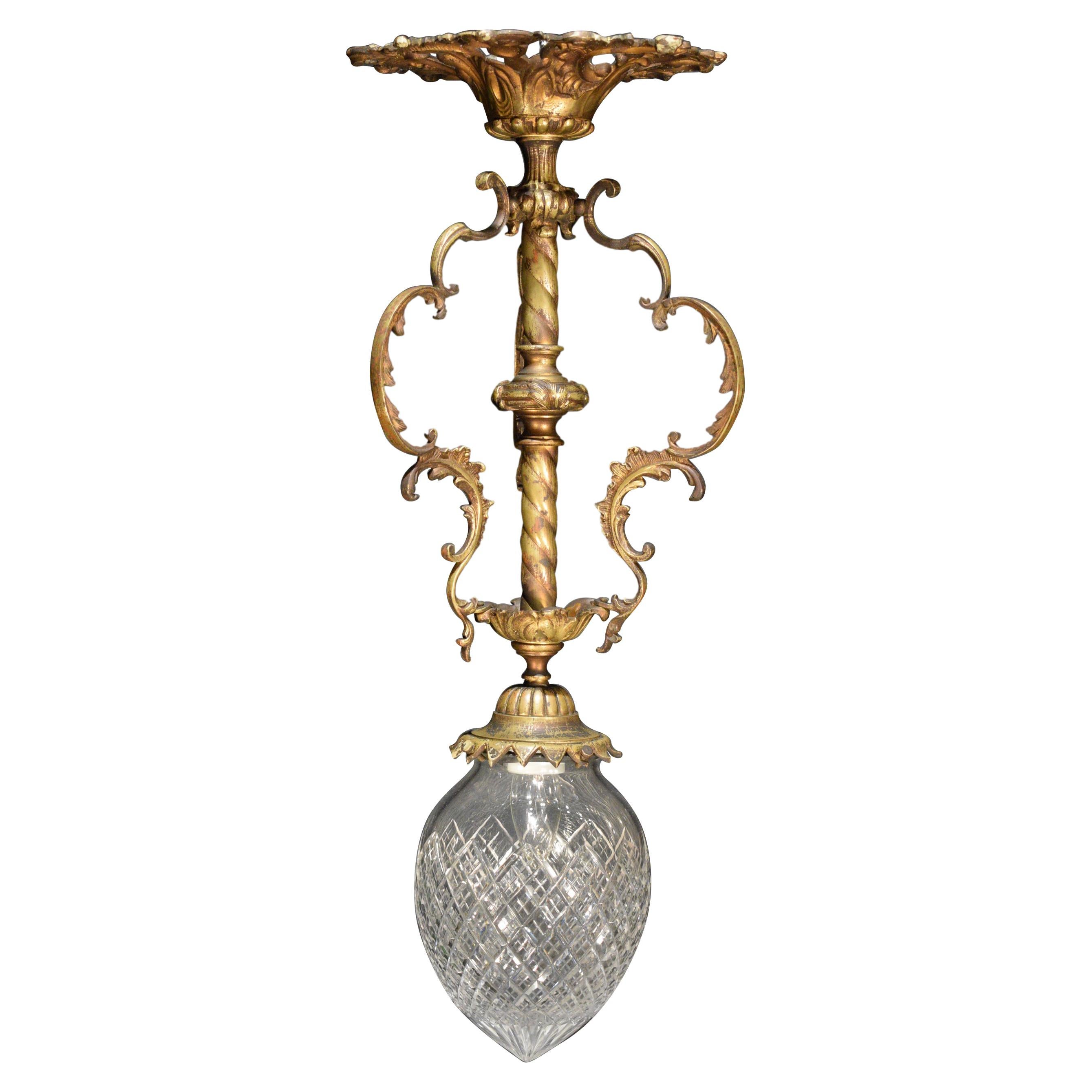 Very Fine Gilt Bronze Pendant in the Louis XV Style