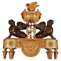 Antique A Very Fine Gilt & Patinated Bronze Centerpiece in the Empire style.