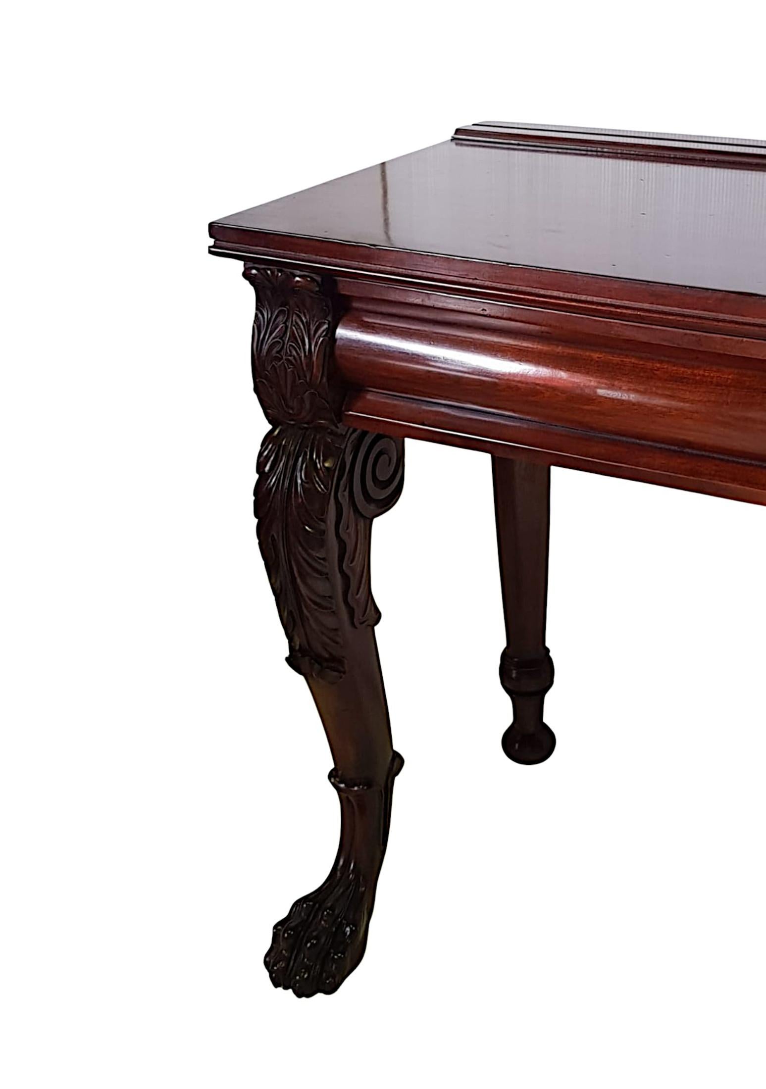 Mahogany A Very Fine Irish 19th Century Console or Serving Table For Sale