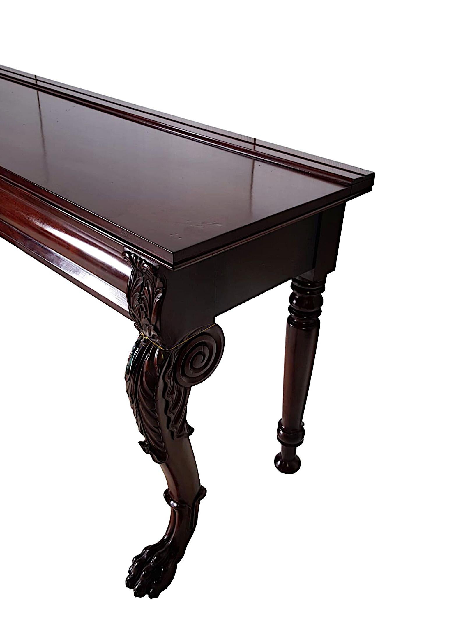 A Very Fine Irish 19th Century Console or Serving Table For Sale 1