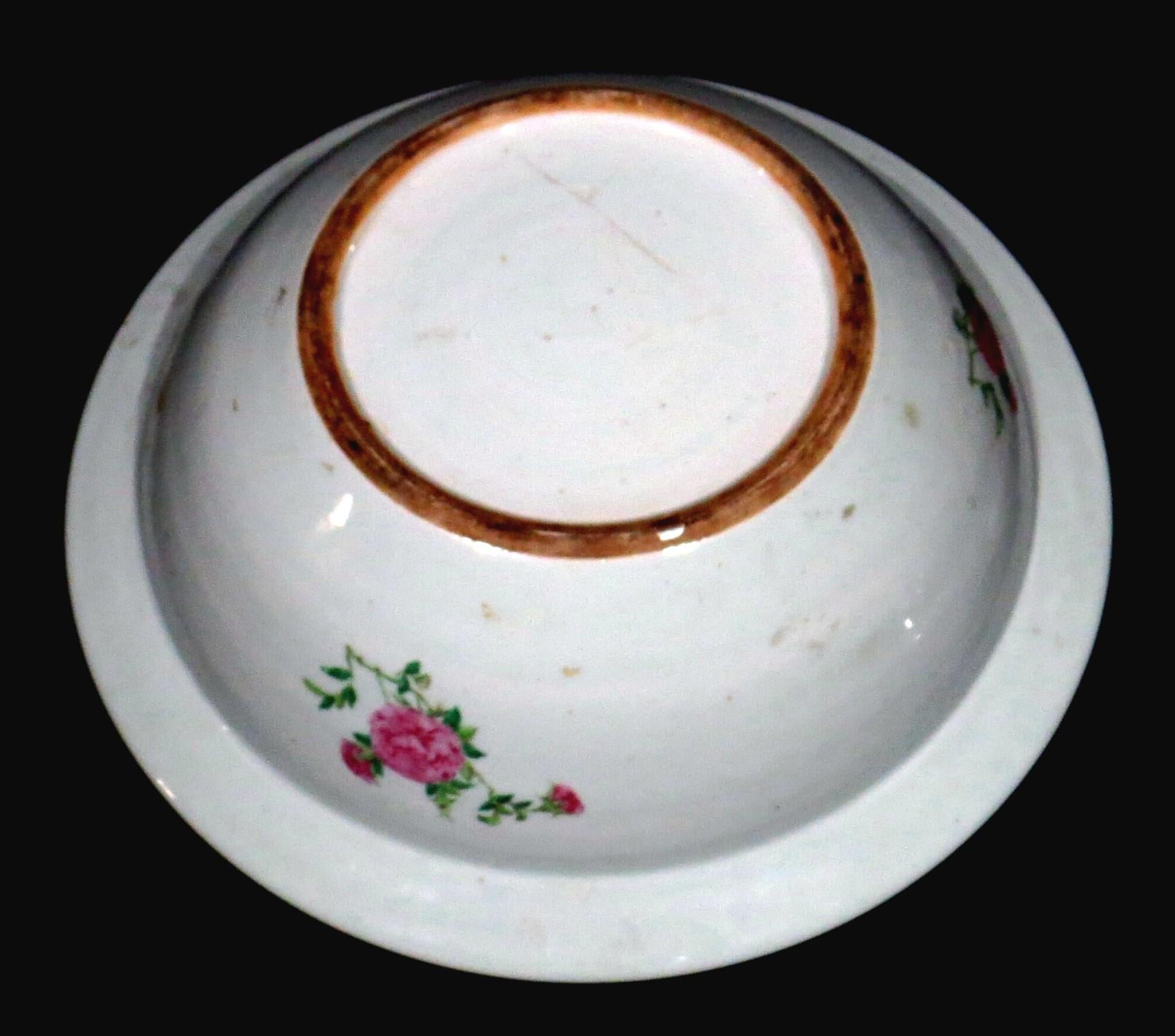 A Very Fine & Large 19th C. Enamelled Chinese Canton Porcelain Basin / Punchbowl For Sale 1