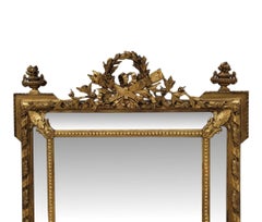 Very Fine Large 19th Century Giltwood Margin Overmantle or Hall Mirror