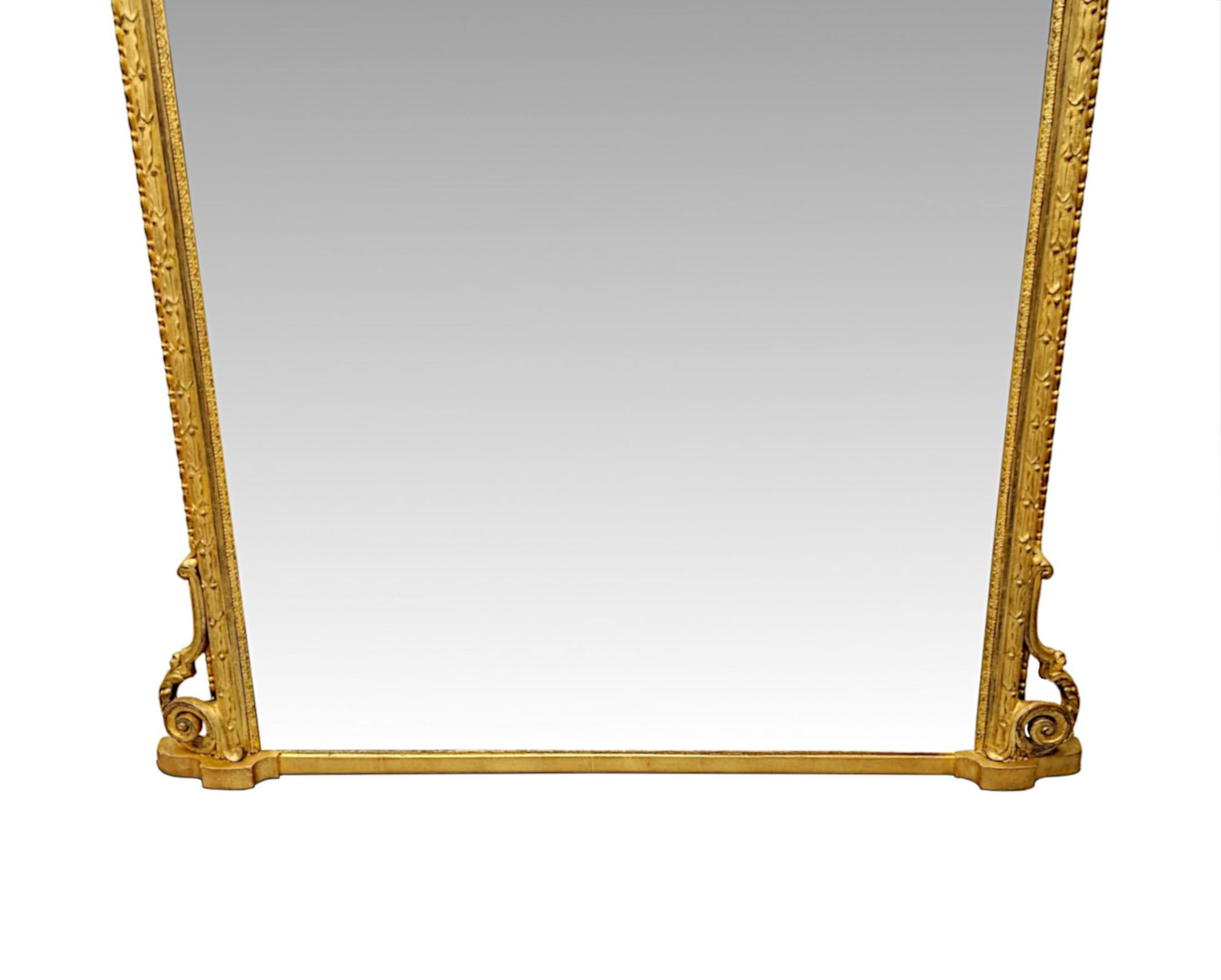 Ein sehr schöner großer Spiegel aus Giltwood aus dem 19. im Zustand „Gut“ im Angebot in Dublin, IE