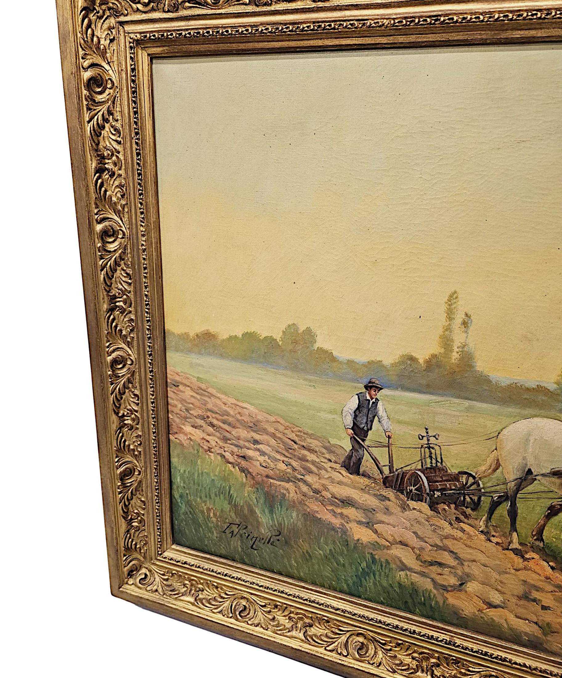 English A Very Fine Large Early 20th Century Oil On Canvas For Sale