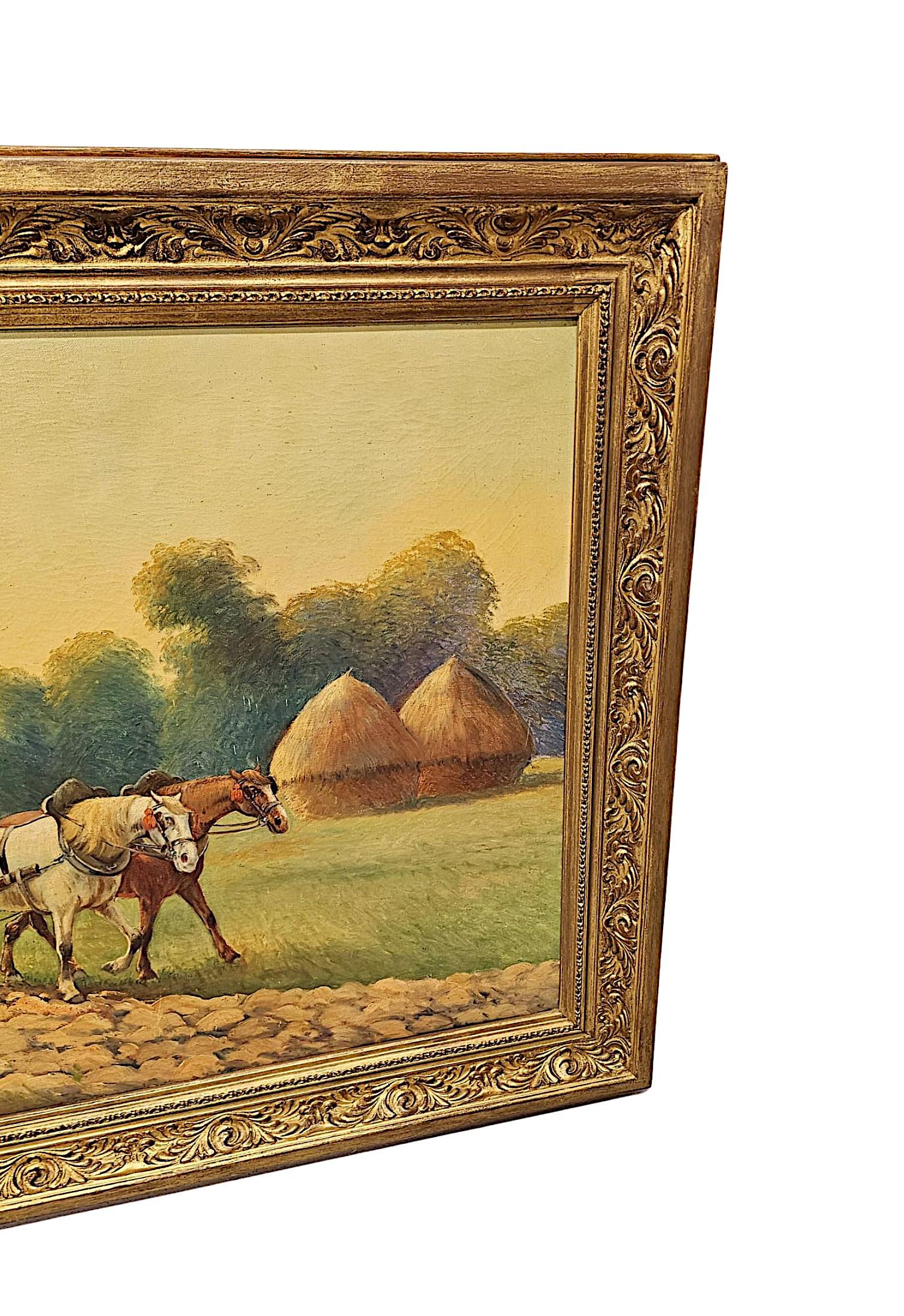 A Very Fine Large Early 20th Century Oil On Canvas For Sale 1