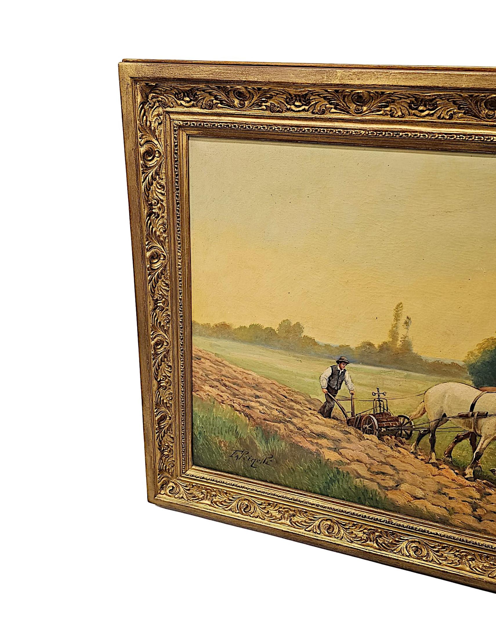 A Very Fine Large Early 20th Century Oil On Canvas For Sale 2