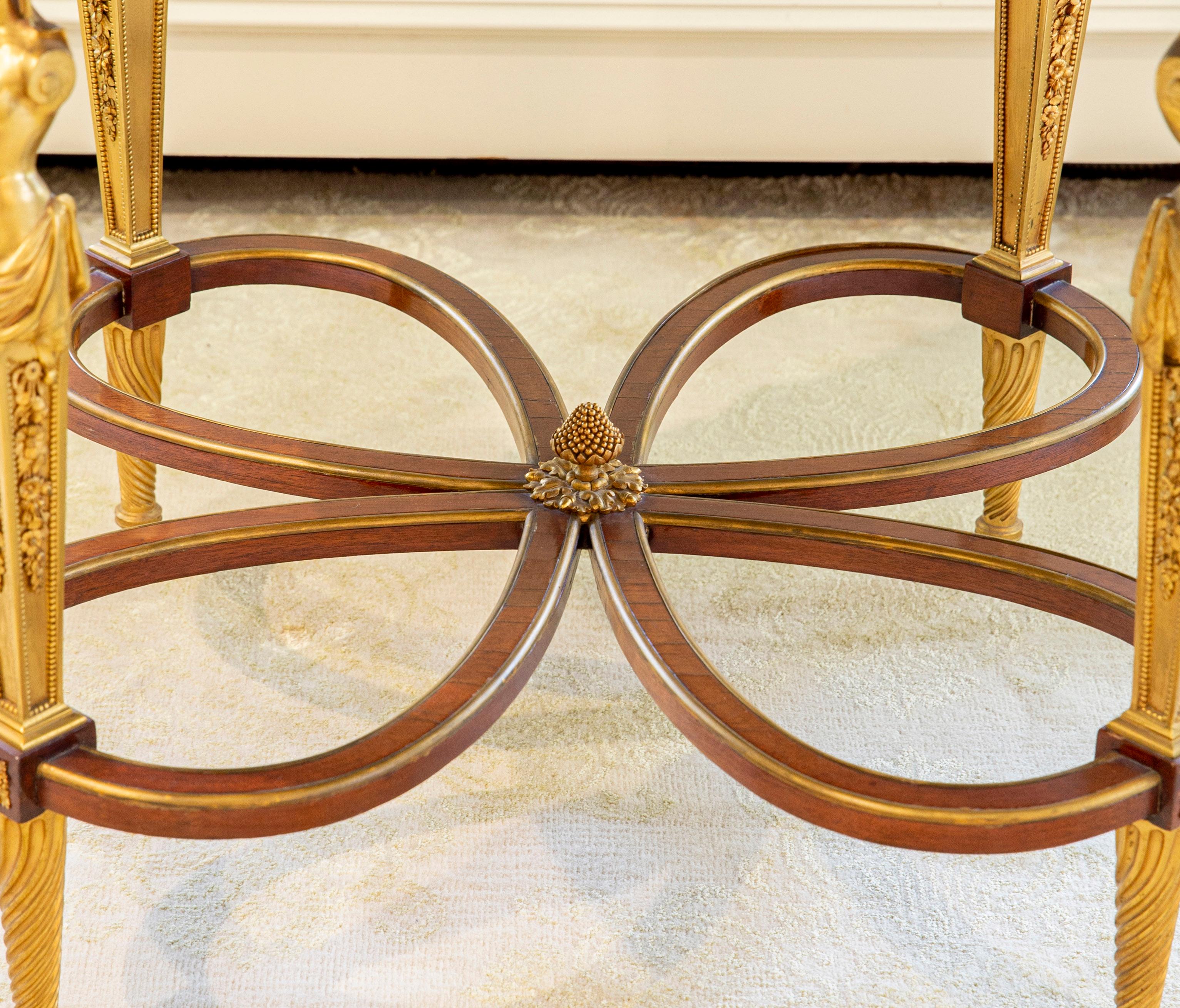 A Very Fine Late 19th Century Gilt Bronze Mounted Center Table by Henry Dasson For Sale 4