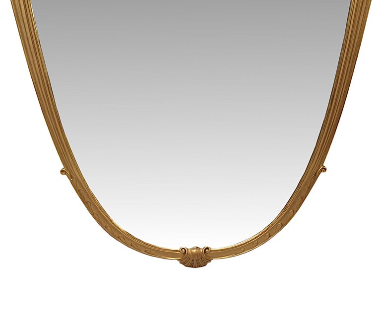 Very Fine Late 19th Century Giltwood Overmantle or Hall Mirror For Sale