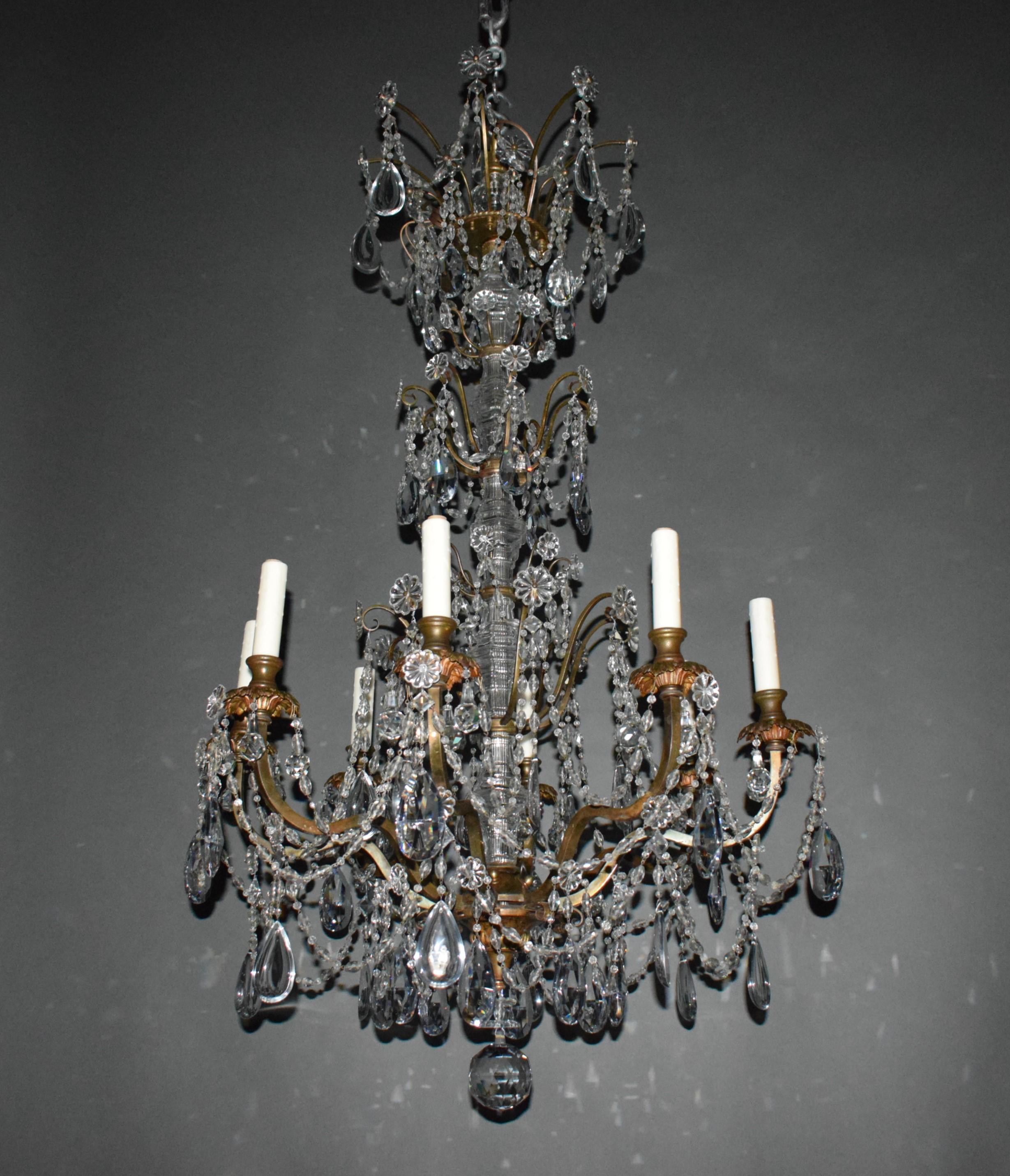 Early 20th Century Very Fine Louis Phillipe Style Chandelier For Sale