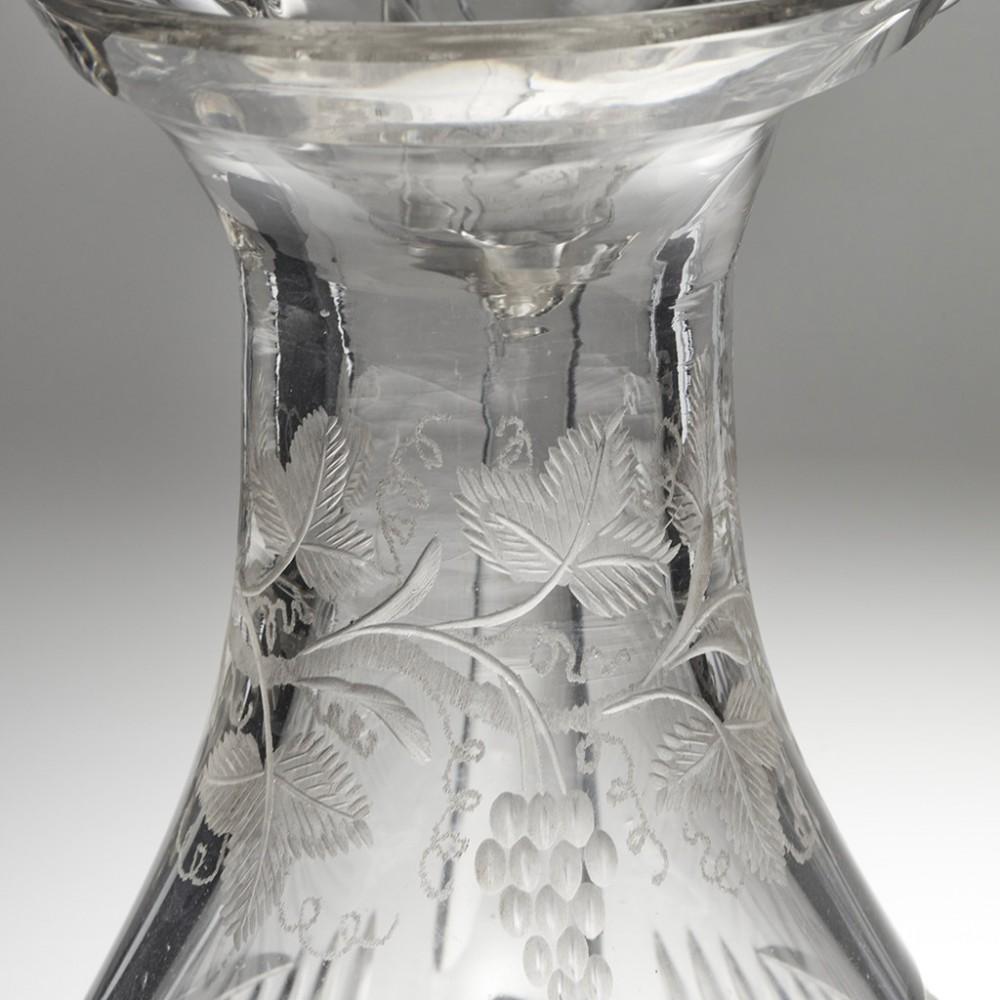 Très belle cruche à claret en verre Magnum, vers 1850 en vente 3