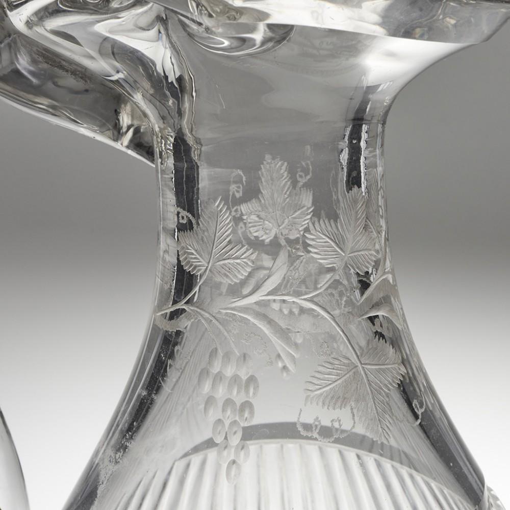 Très belle cruche à claret en verre Magnum, vers 1850 en vente 2