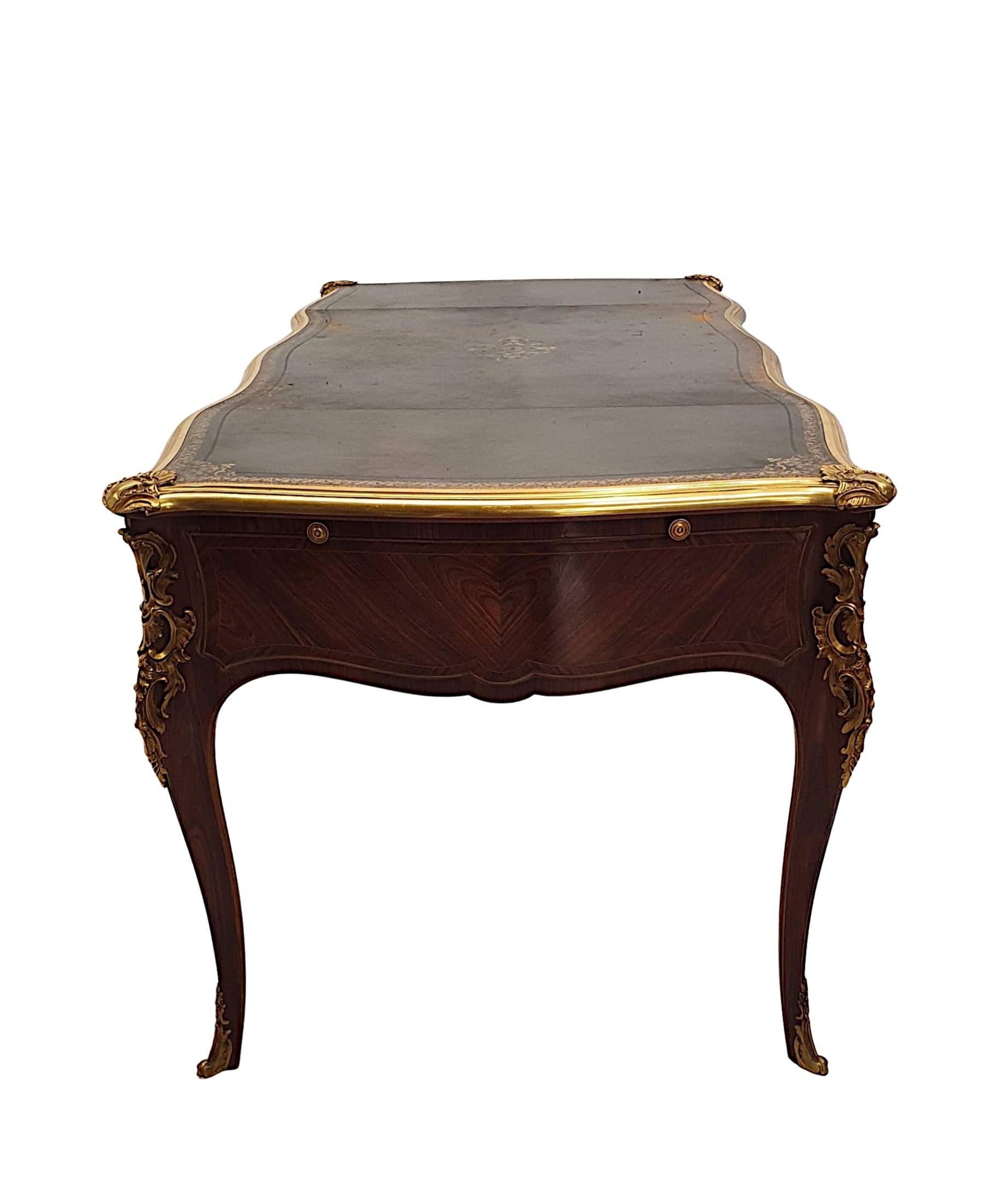 Very Fine Mid-20th Century Inlaid Ormolu Mounted Bureau Plat For Sale 3