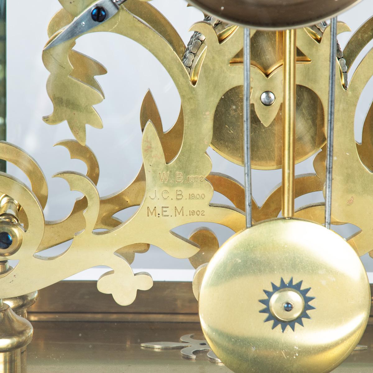 A very fine mid Victorian skeleton clock by Johnston of London In Good Condition For Sale In Lymington, Hampshire