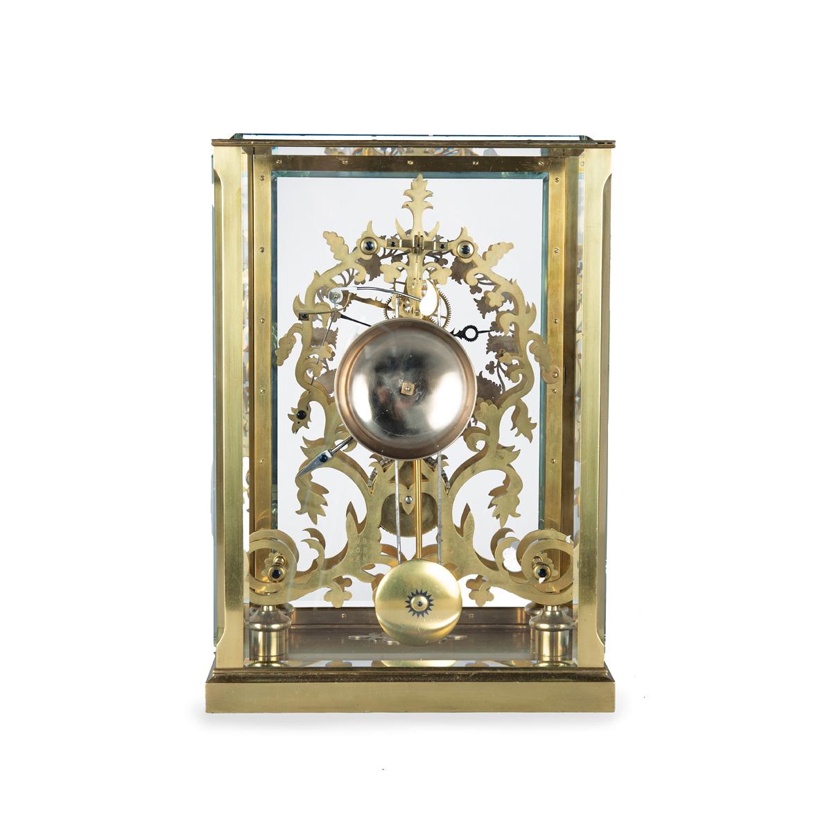 19th Century A very fine mid Victorian skeleton clock by Johnston of London For Sale