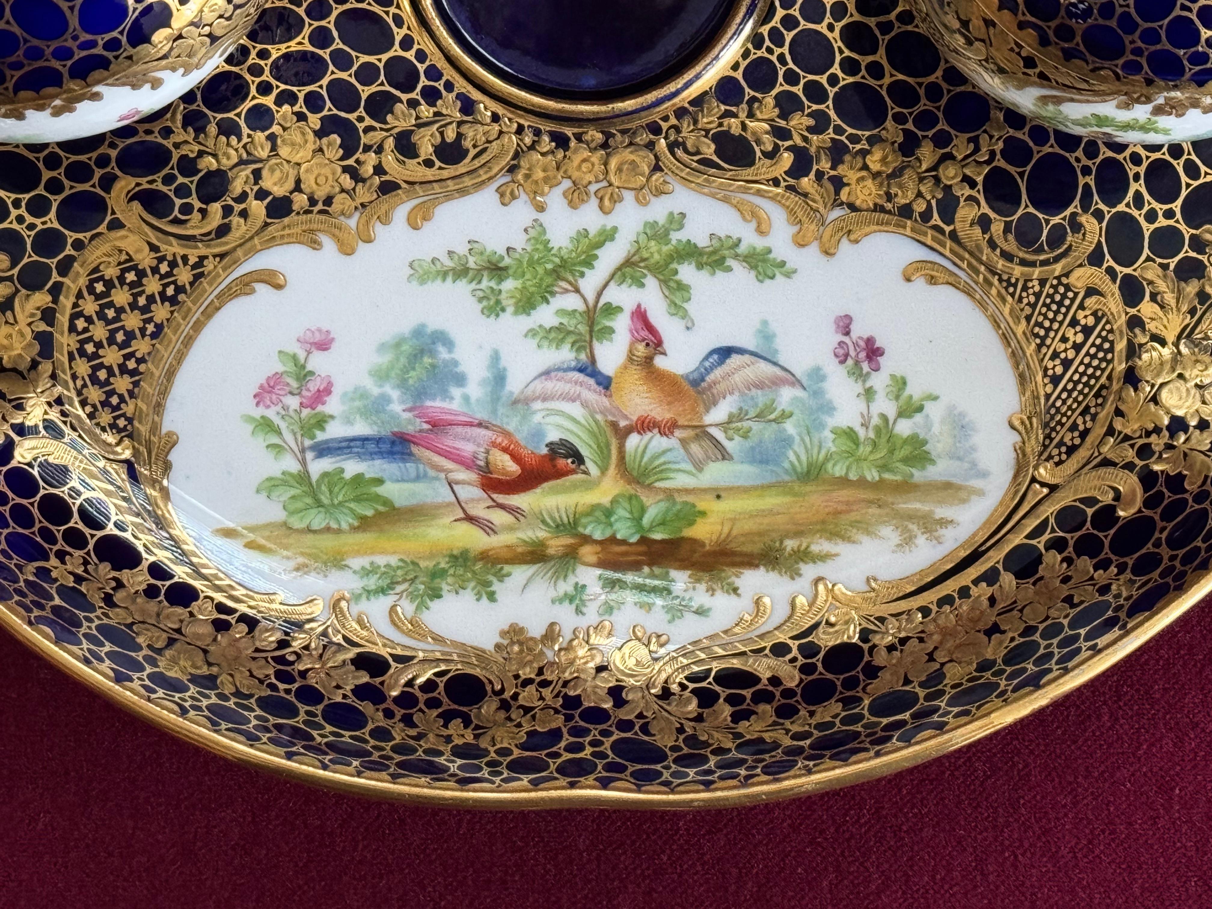 Hand-Painted A very fine Minton Porcelain Sévres style Inkstand c.1840 For Sale