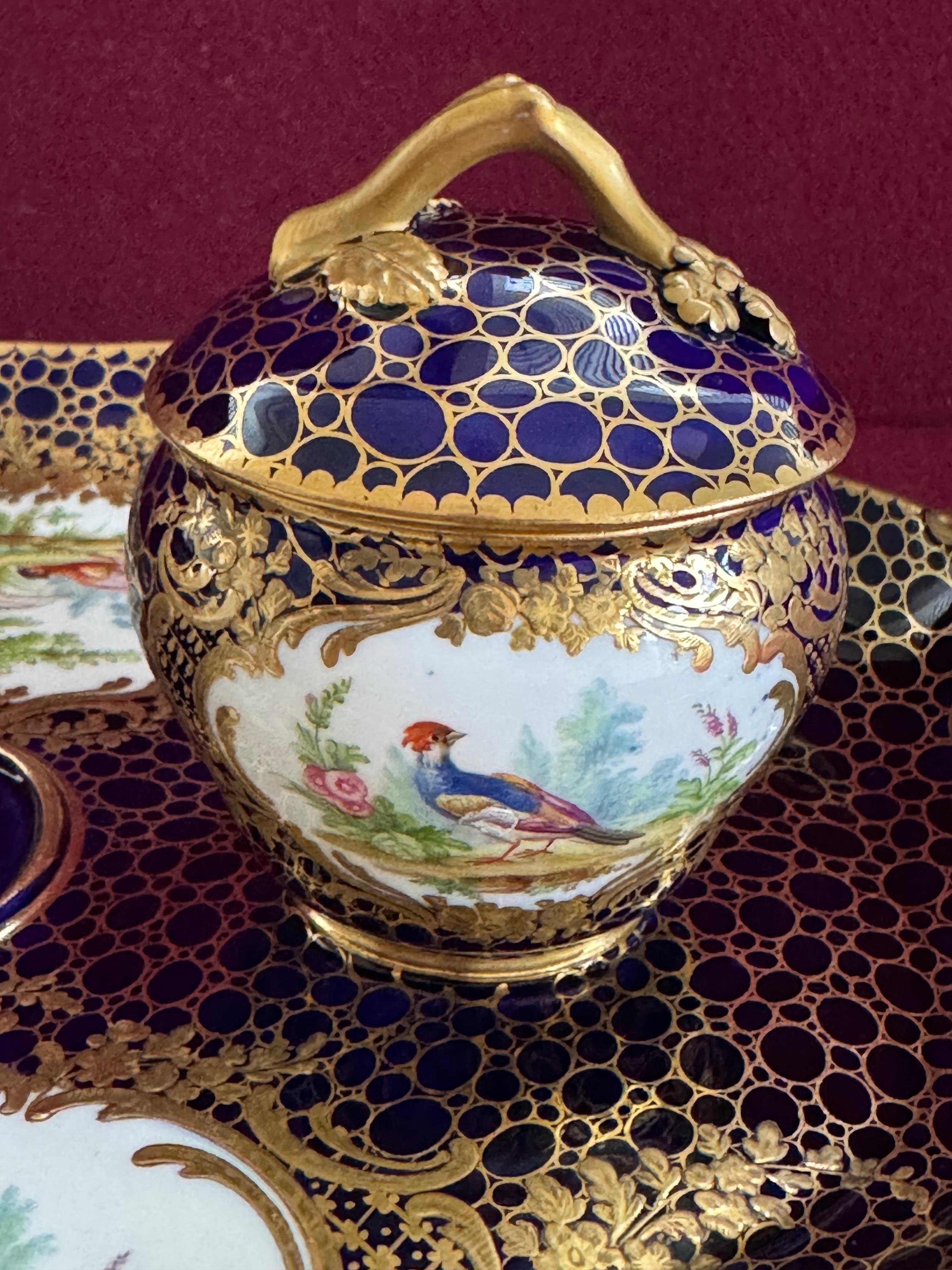 A very fine Minton Porcelain Sévres style Inkstand c.1840 For Sale 2