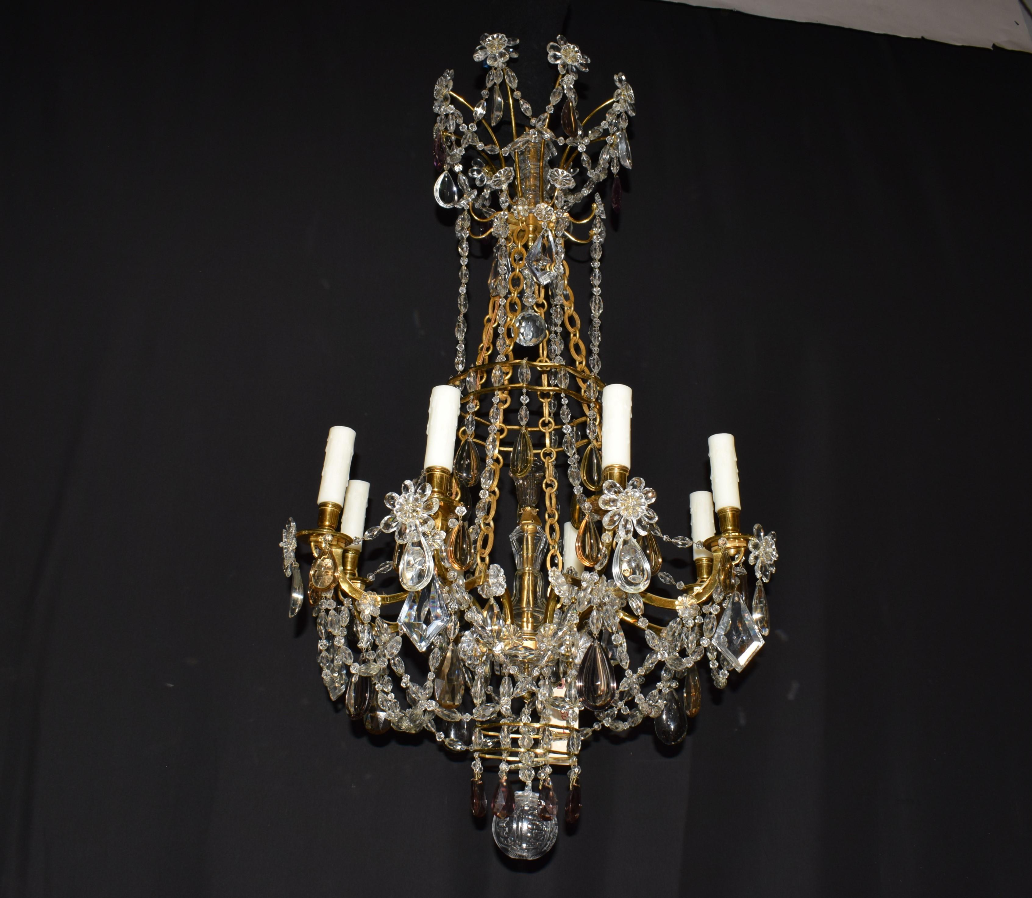 Bronzo Raffinato lampadario in stile Napoleone III in vendita