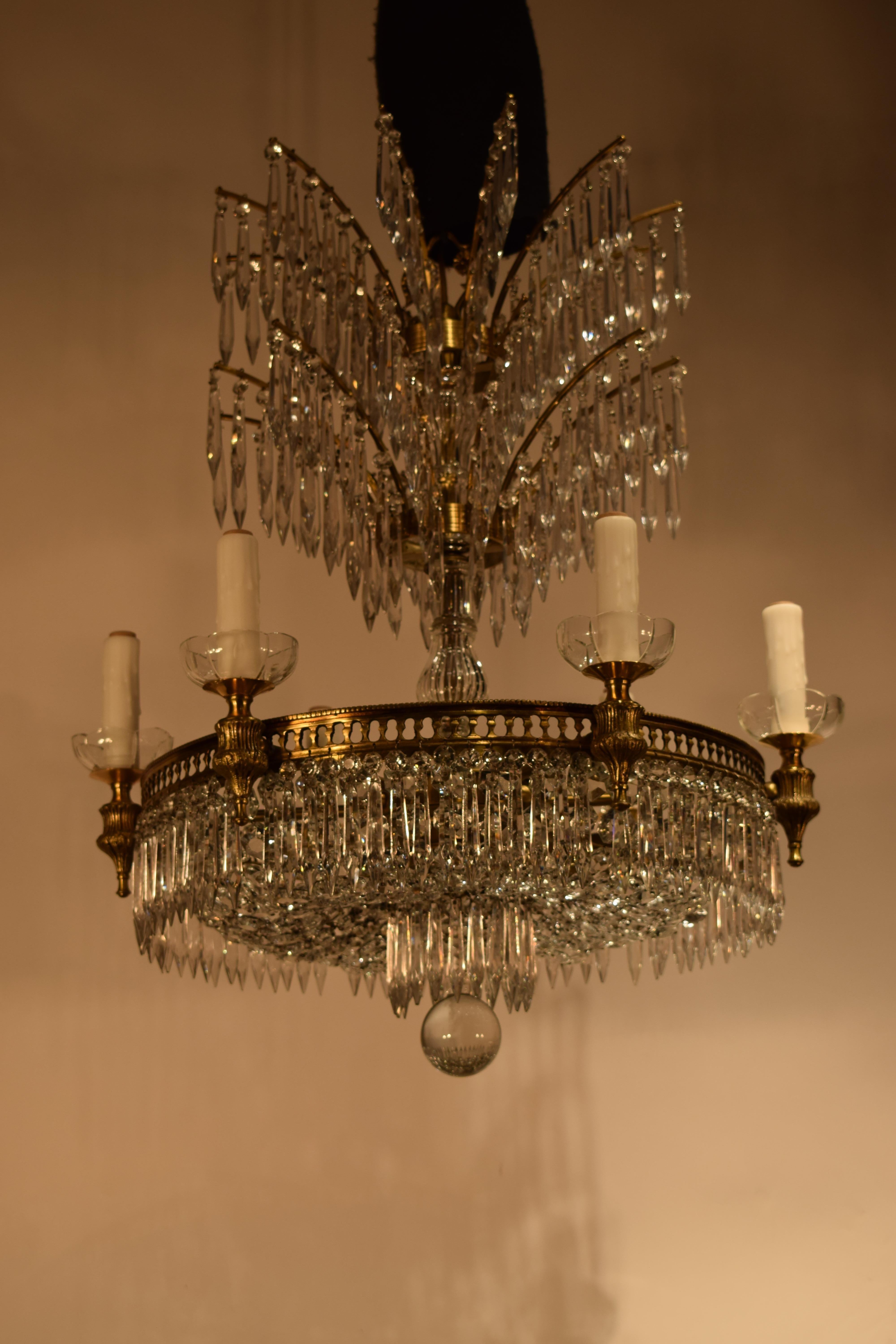 Early 20th Century Very Fine Neoclassical Chandelier For Sale