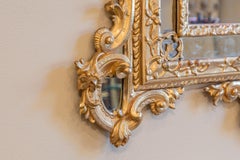 Very Fine Pair of 19th C French Water Gilt Carved and Etched Palatial Mirrors