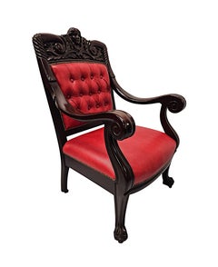 Pareja muy fina de sillones para damas y caballeros de casa de campo del siglo XIX