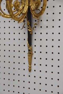 Very Fine Pair of 19th Century French Louis XVI Gilt Bronze Rams Head Sconces