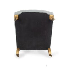 Très belle paire de fauteuils-tubes ou de bergères en bois doré du XIXe siècle, attribuée à l'auteur.